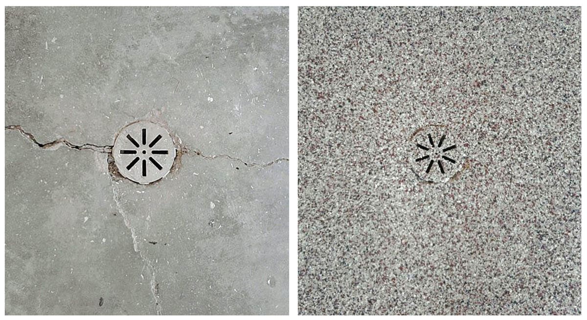 Before and after concrete repair has been done