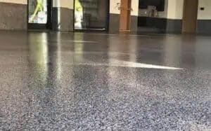 High gloss epoxy flooring.